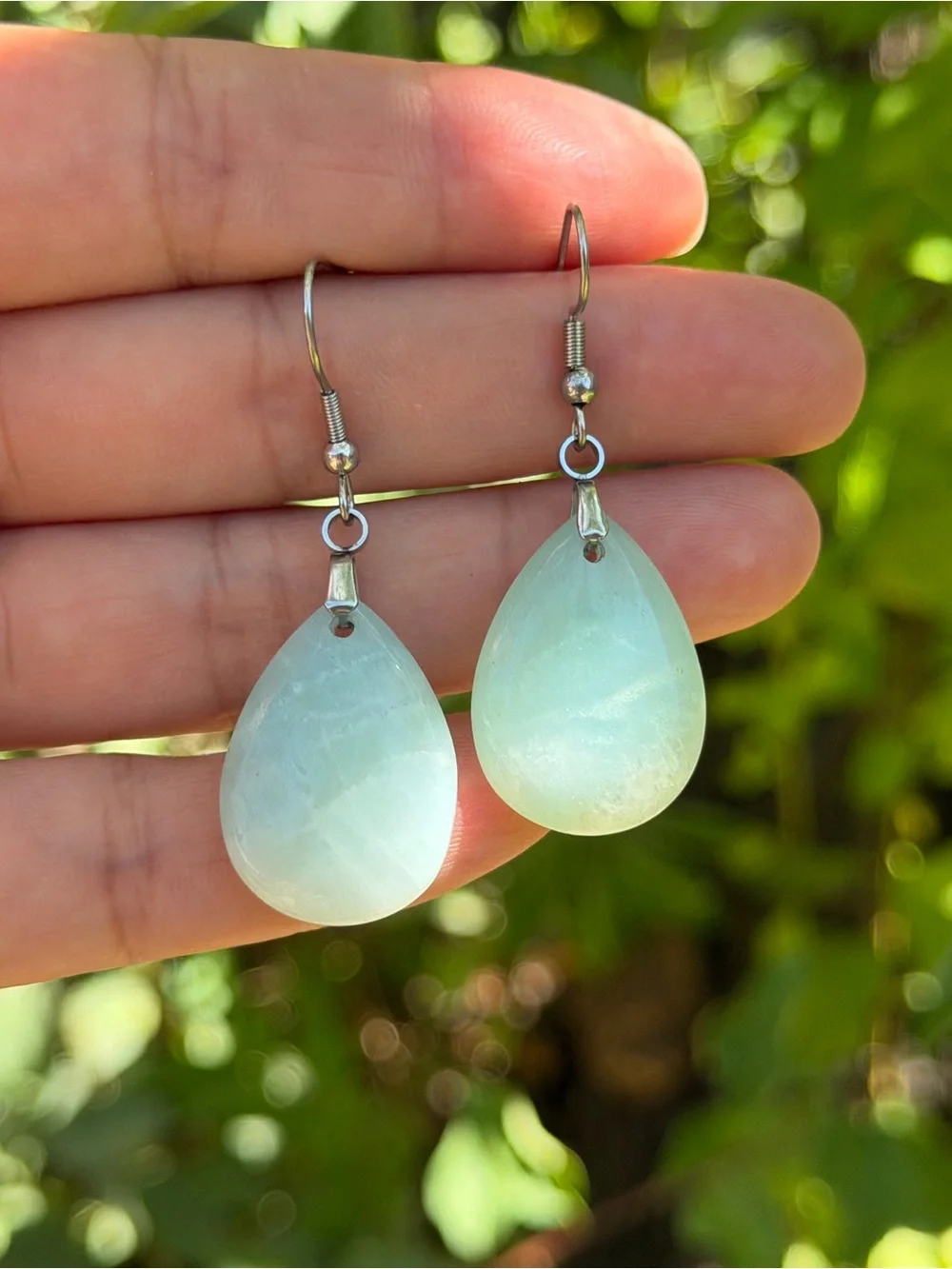 Light Aqua Teardrop Dangle Earrings - Women Jewelry Palo